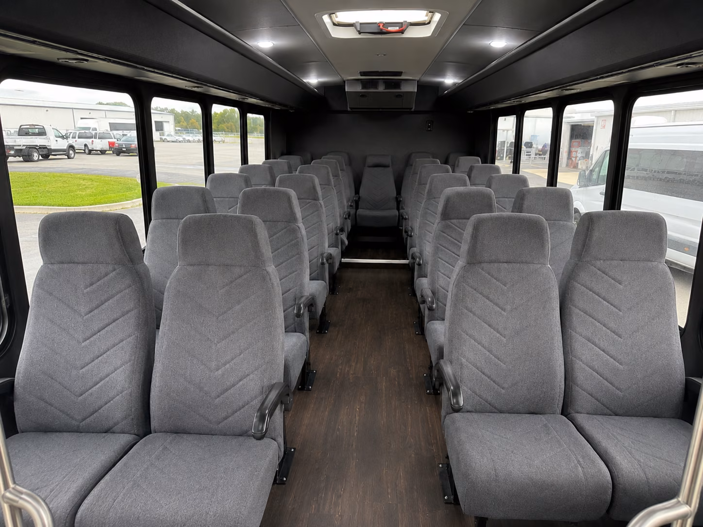 broken arrow 18 passenger minibus interior