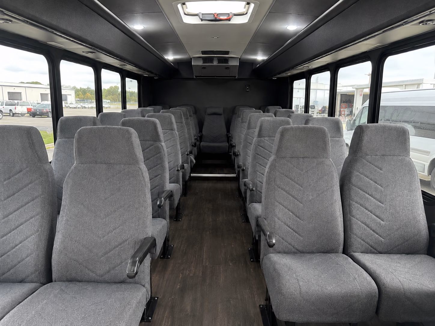 broken arrow 20 passenger minibus interior
