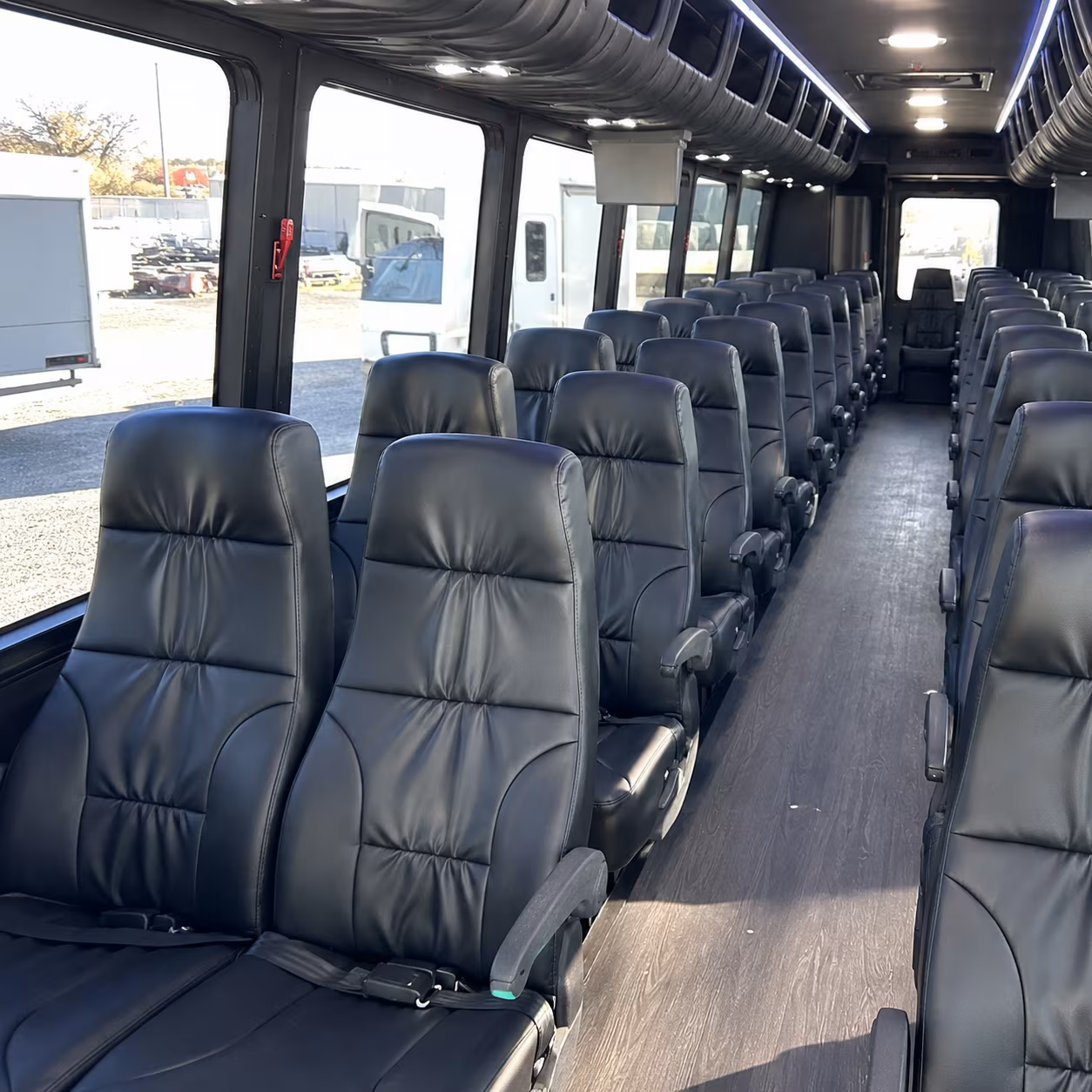broken arrow 25 passenger minibus interior