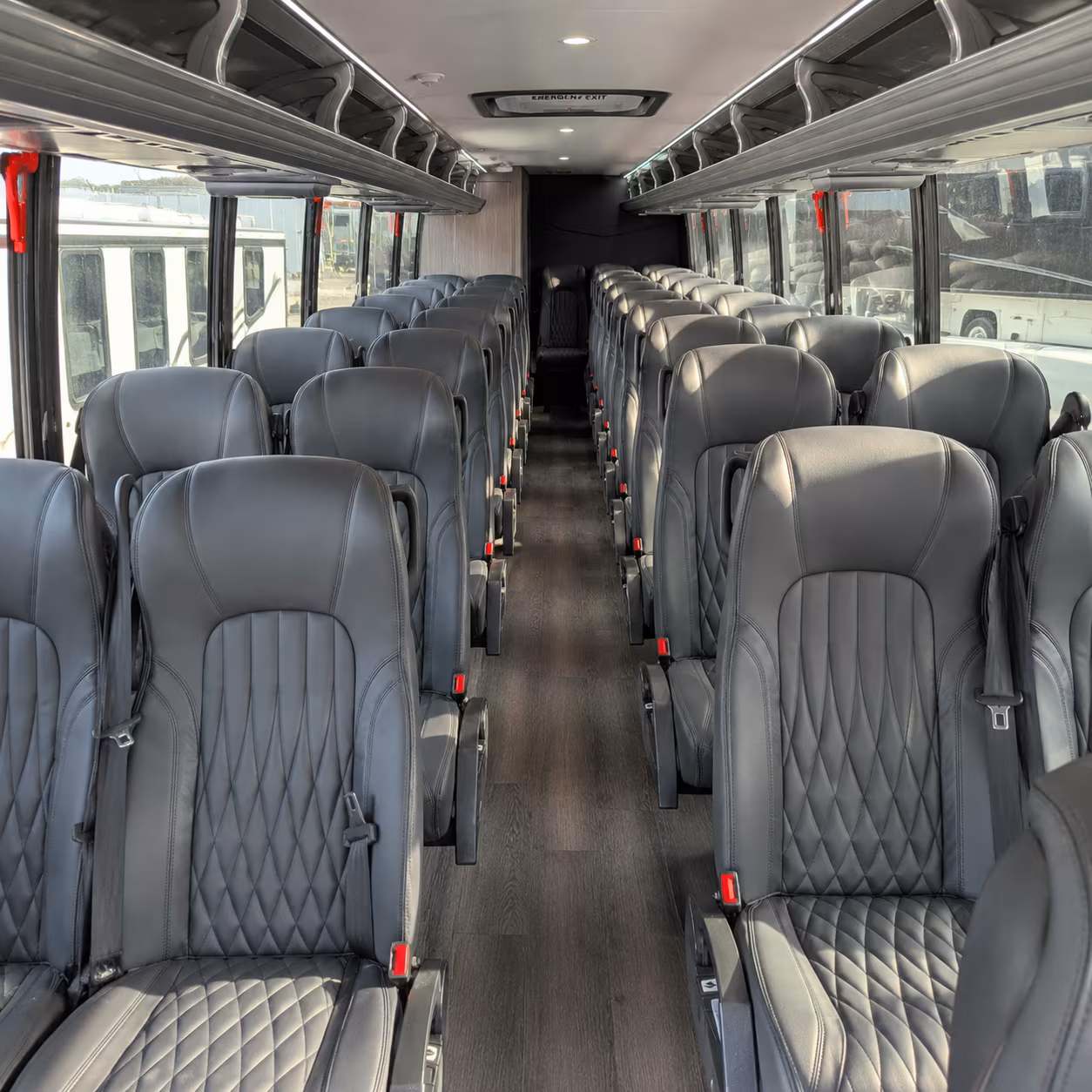 broken arrow 28 passenger minibus inside