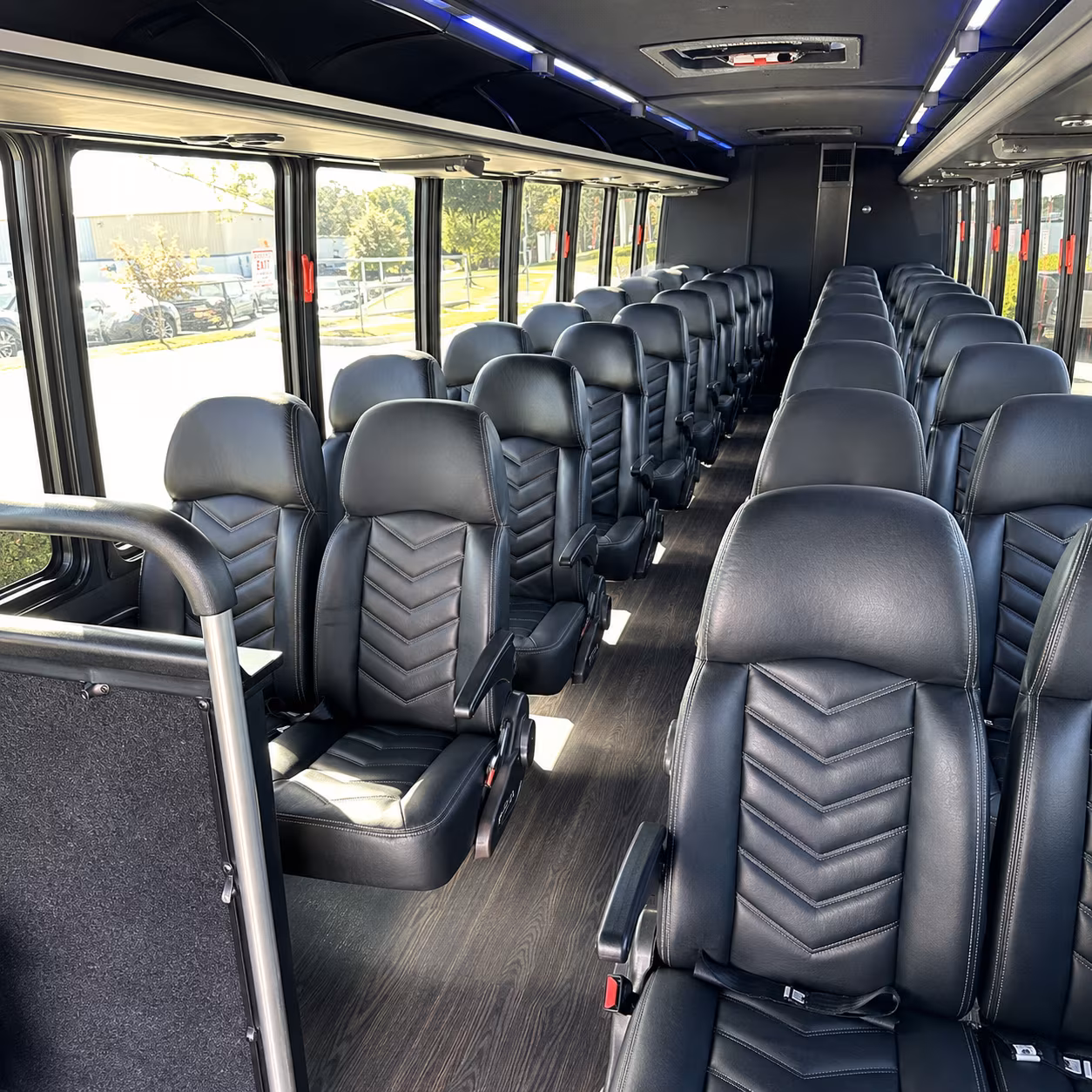 broken arrow 28 passenger minibus interior