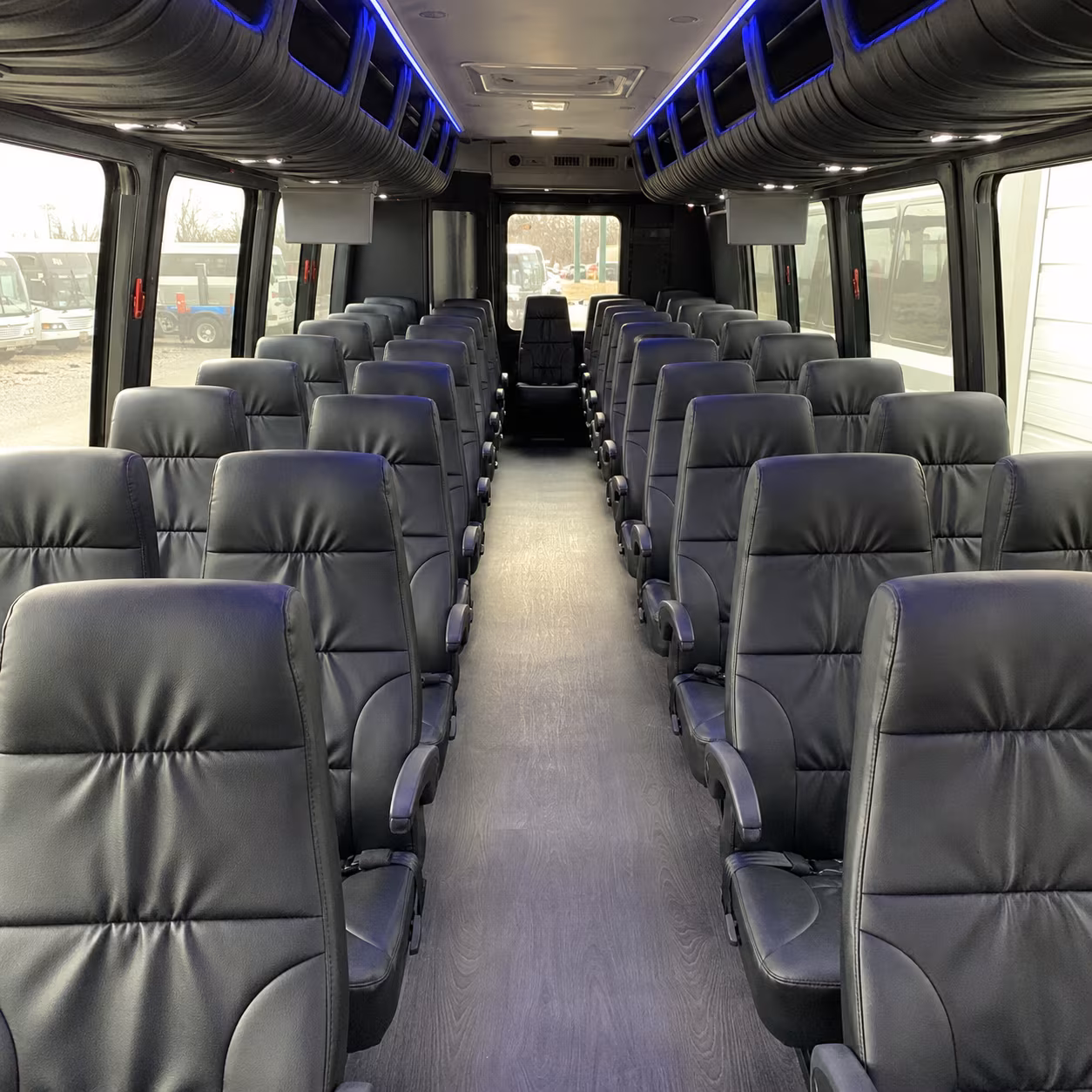broken arrow 30 passenger minibus interior