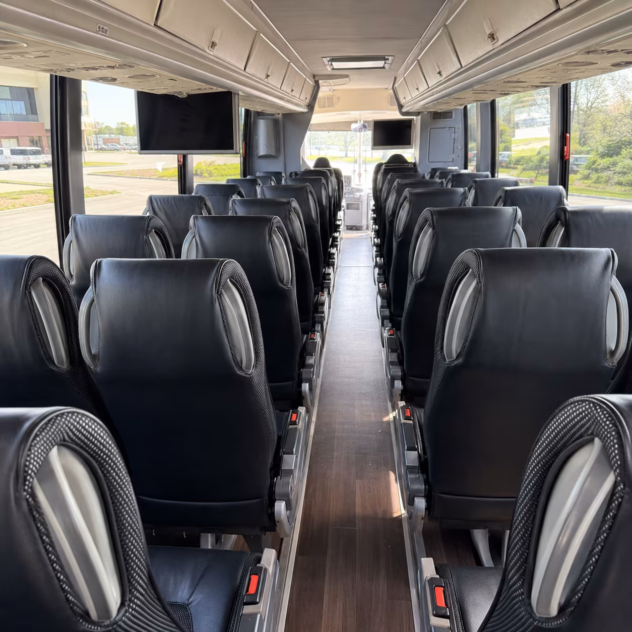 broken arrow 56 passenger charter bus interior