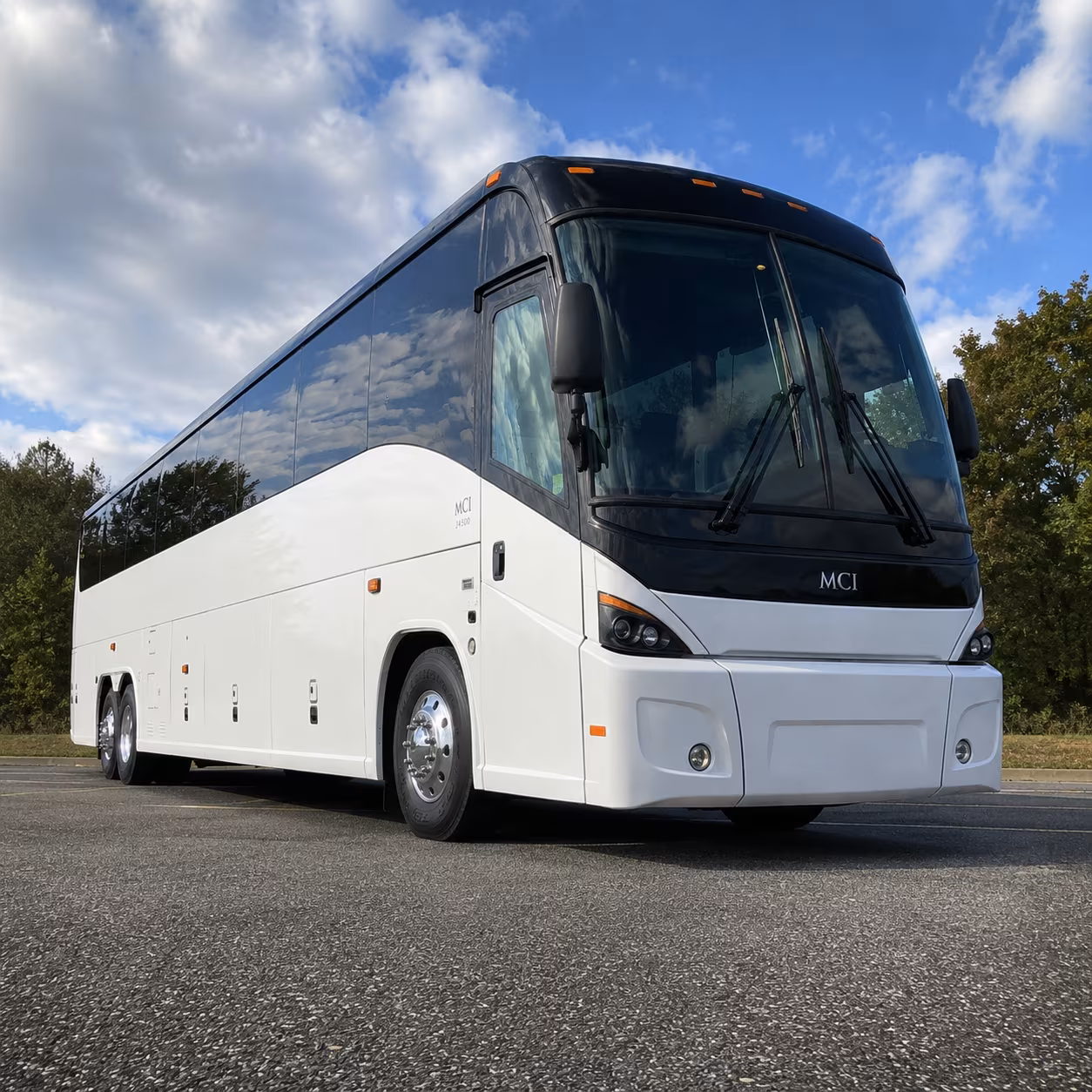 broken arrow 56 passenger charter bus