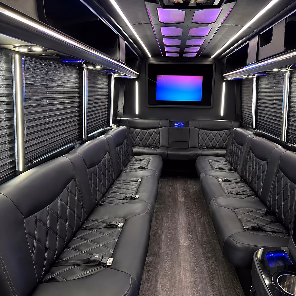 broken arrow party bus inside
