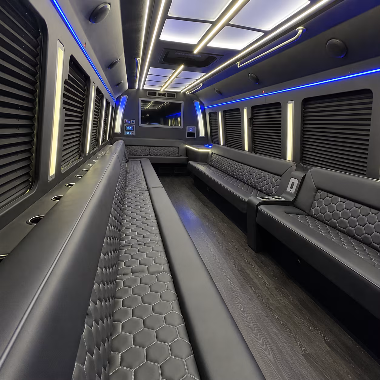 broken arrow party bus interior