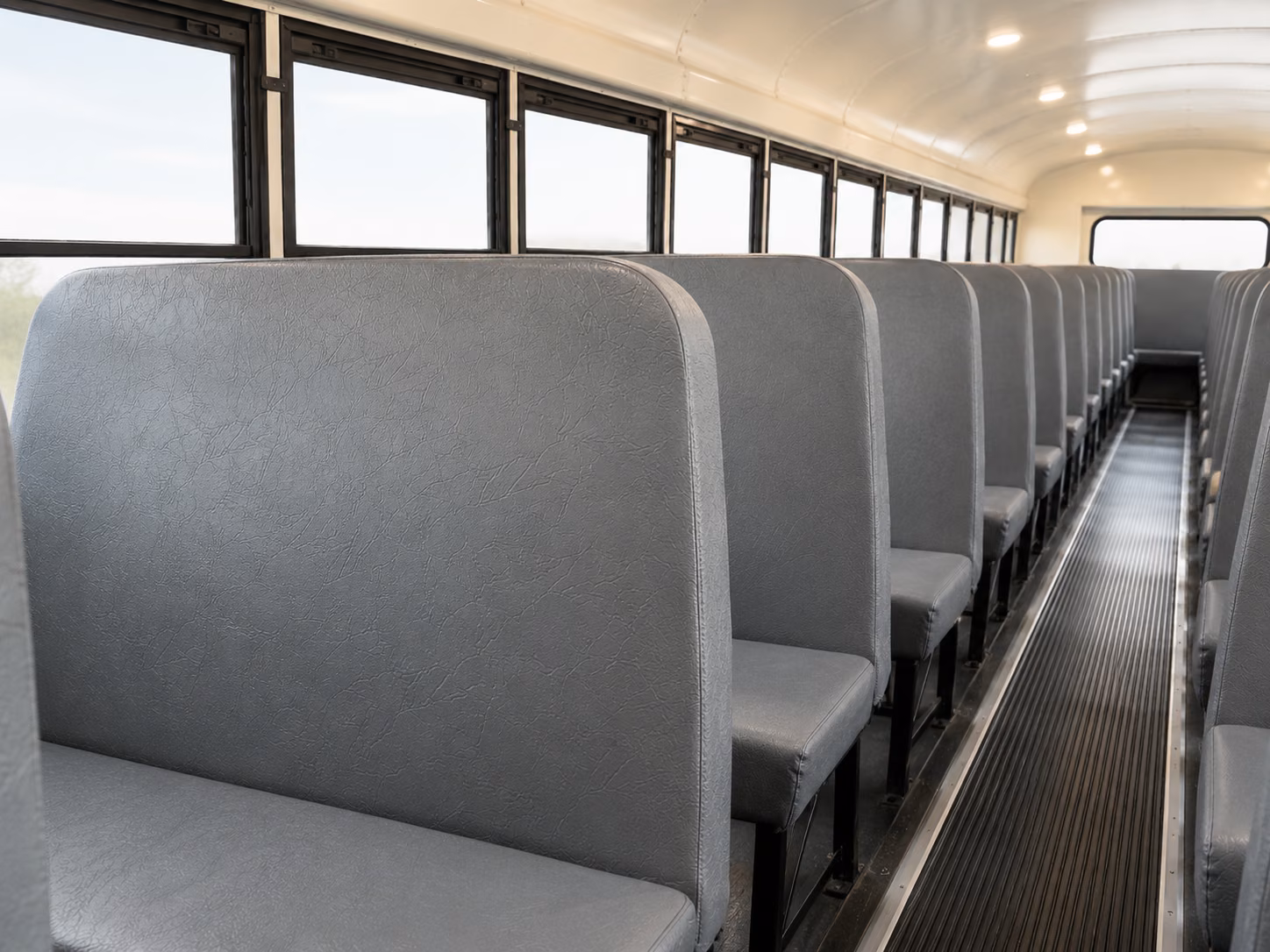 broken arrow school bus inside