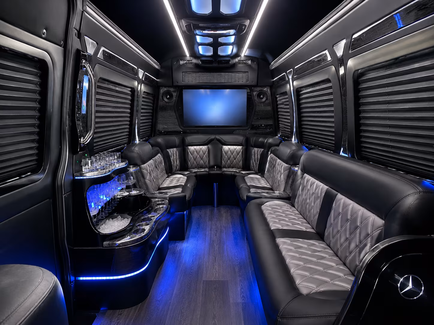 broken arrow sprinter limousine inside