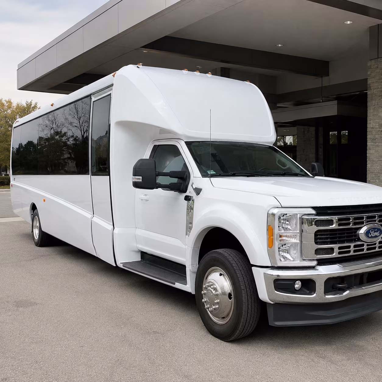 corporate shuttle buses for broken arrow business events